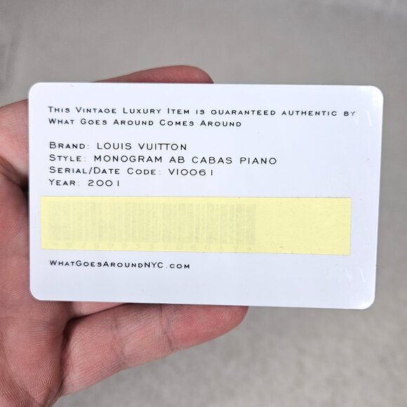 Lous Vuitton Monogram Cabas Piano Tote Bag Handbag Purse with Card - Picture 14 of 14